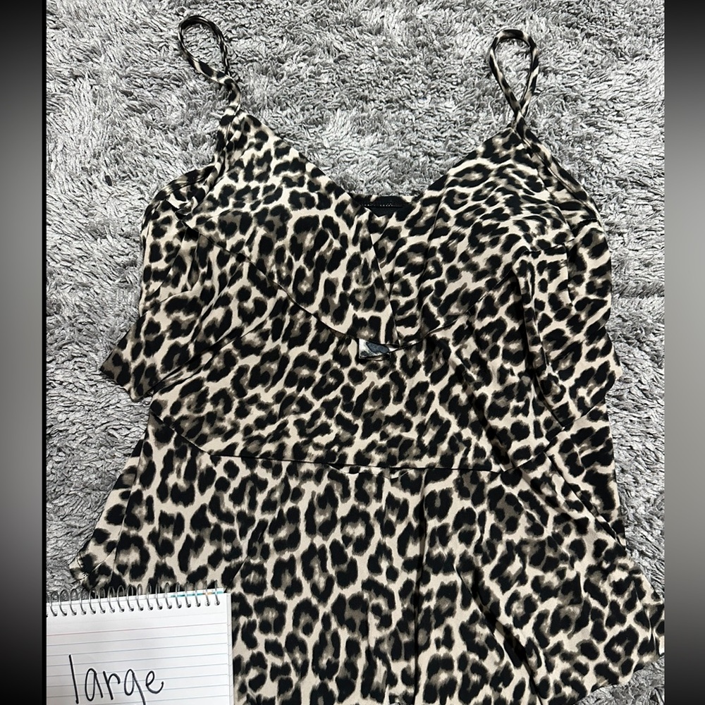 cheetah print tankini top